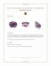 1.82 Ct. Purplish Pink Spinel from Ceylon (Sri Lanka) Appraisal