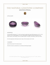 1.15 Ct. Purplish Pink Spinel from Ceylon (Sri Lanka) Appraisal