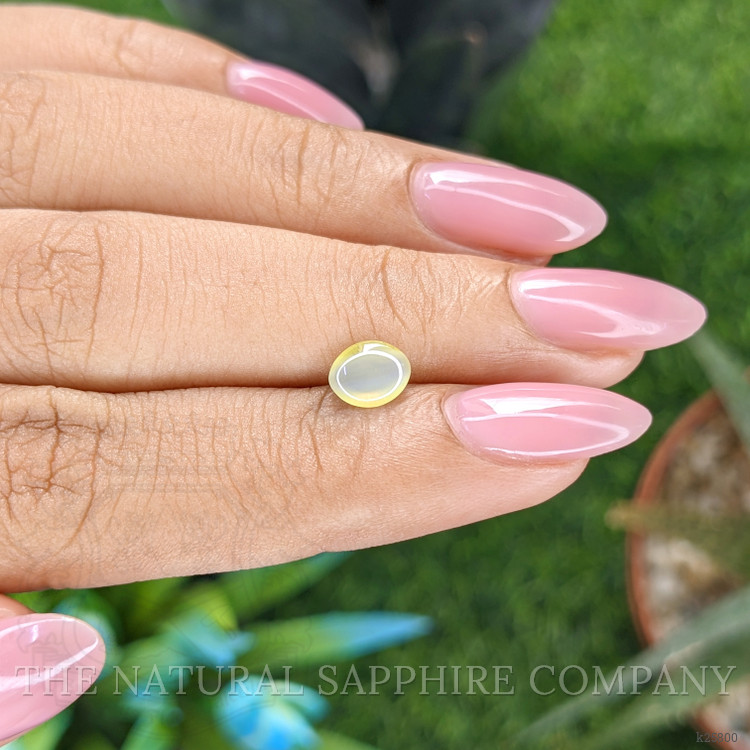 0.97 Ct. Greenish Yellow Cabochon Chrysoberyl from Tanzania