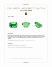 0.87 Ct. Tsavorite Garnet from Tanzania Appraisal