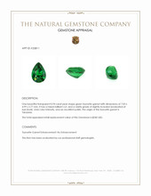 0.94 Ct. Tsavorite Garnet from Tanzania Appraisal