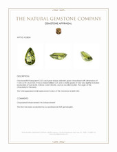 2.62 Ct. Yellowish Green Chrysoberyl from Tanzania Appraisal