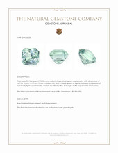 23.32 Ct. Bluish Green Aquamarine from Tanzania Appraisal