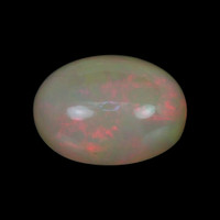 5.84 Ct. Multi Color Cabochon White Opal from Ethiopia Video