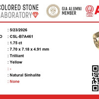 1.75 Ct. Yellow Sinhalite from Ceylon (Sri Lanka) Scan Report