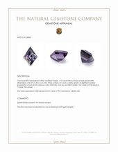 1.18 Ct. Purple Spinel from Ceylon (Sri Lanka) Appraisal