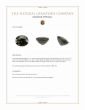 1.15 Ct. Green Zircon from Ceylon (Sri Lanka) Appraisal