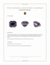 1.08 Ct. Purple Spinel from Ceylon (Sri Lanka) Appraisal