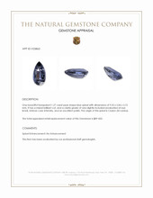 1.27 Ct. Blue Spinel from Ceylon (Sri Lanka) Appraisal