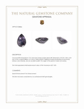 1.36 Ct. Purple Spinel from Ceylon (Sri Lanka) Appraisal