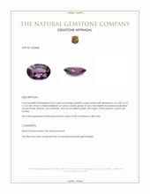 0.43 Ct. Pinkish Purple Spinel from Ceylon (Sri Lanka) Appraisal