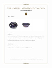 0.99 Ct. Greyish Violet Spinel from Ceylon (Sri Lanka) Appraisal