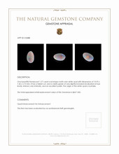 1.27 Ct. White Opal from Australia Appraisal