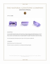 3.85 Ct. Purple Spinel from Ceylon (Sri Lanka) Appraisal
