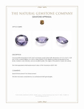 3.58 Ct. Purple Spinel from Ceylon (Sri Lanka) Appraisal