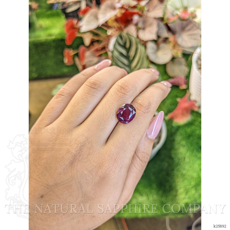 7.57 Ct. Pinkish Purple Rhodolite Garnet from Ceylon (Sri Lanka)