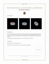 0.98 Ct. Semi-Black Opal from Australia Appraisal