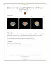 1.02 Ct. Multi Color Semi-Black Opal from Australia Appraisal