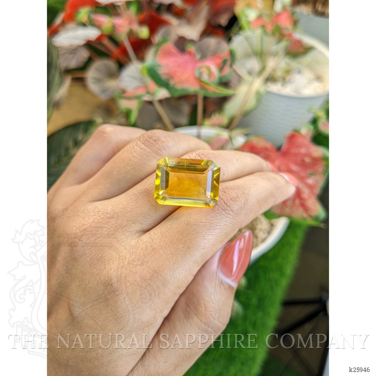 19.12 Ct. Orangish Yellow Citrine from Ceylon (Sri Lanka)