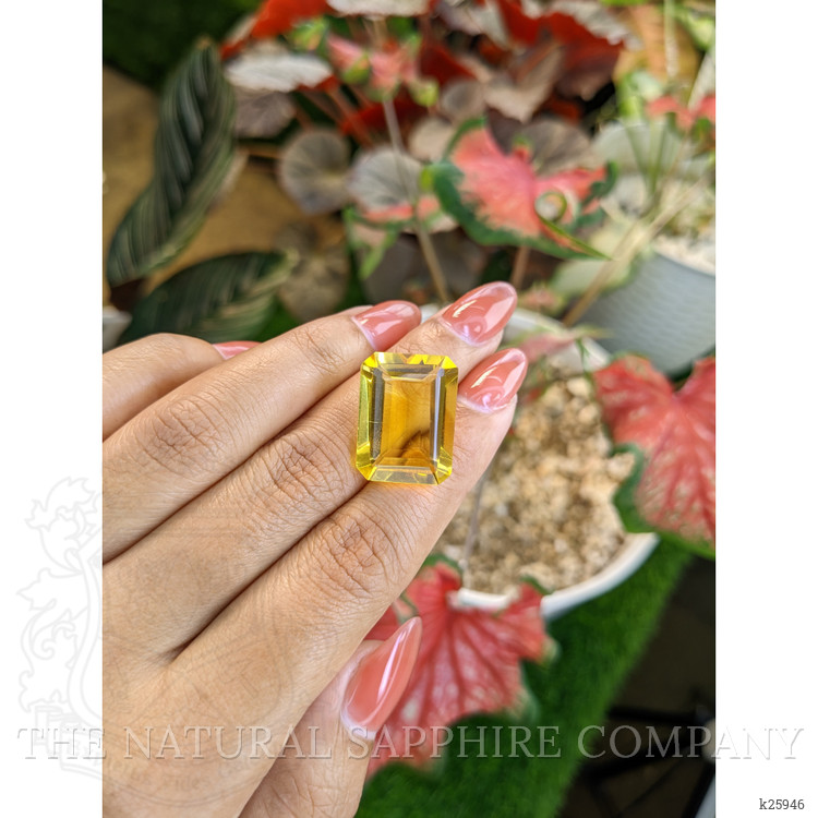 19.12 Ct. Orangish Yellow Citrine from Ceylon (Sri Lanka)