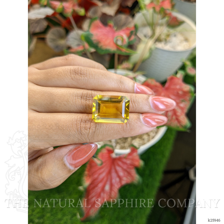 19.12 Ct. Orangish Yellow Citrine from Ceylon (Sri Lanka)