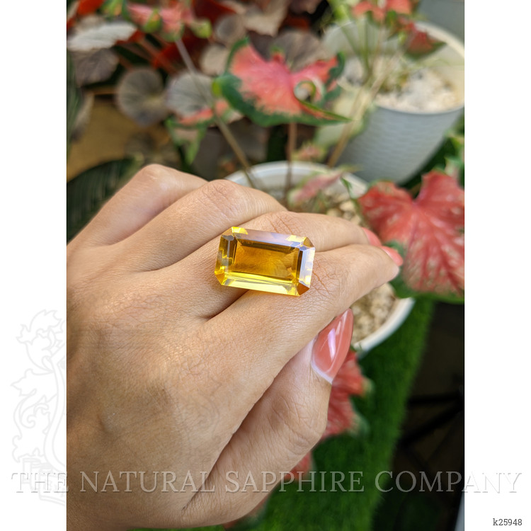 20.12 Ct. Yellowish Orange Citrine from Ceylon (Sri Lanka)