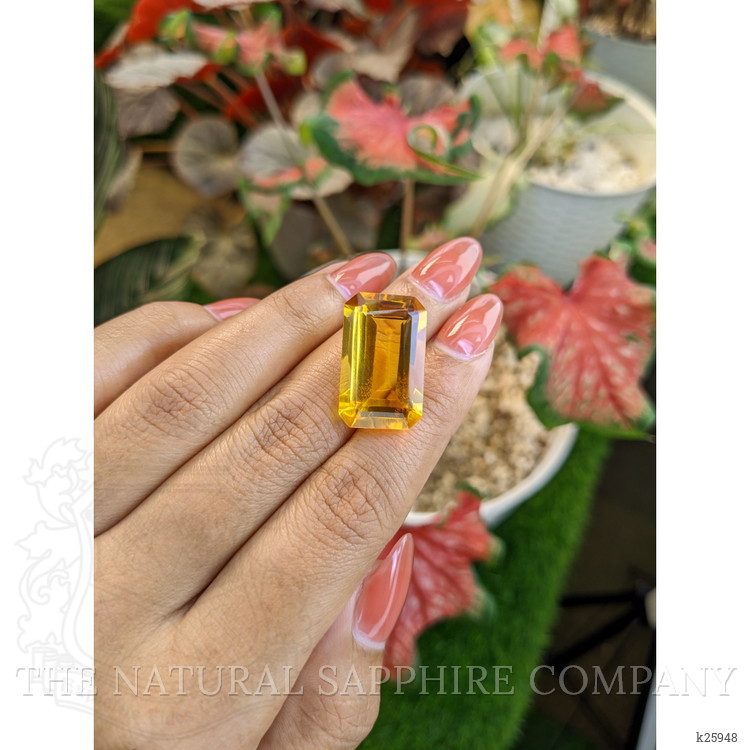 20.12 Ct. Yellowish Orange Citrine from Ceylon (Sri Lanka)