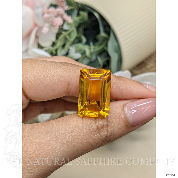 21.48 Ct. Yellowish Orange Citrine from Ceylon (Sri Lanka)