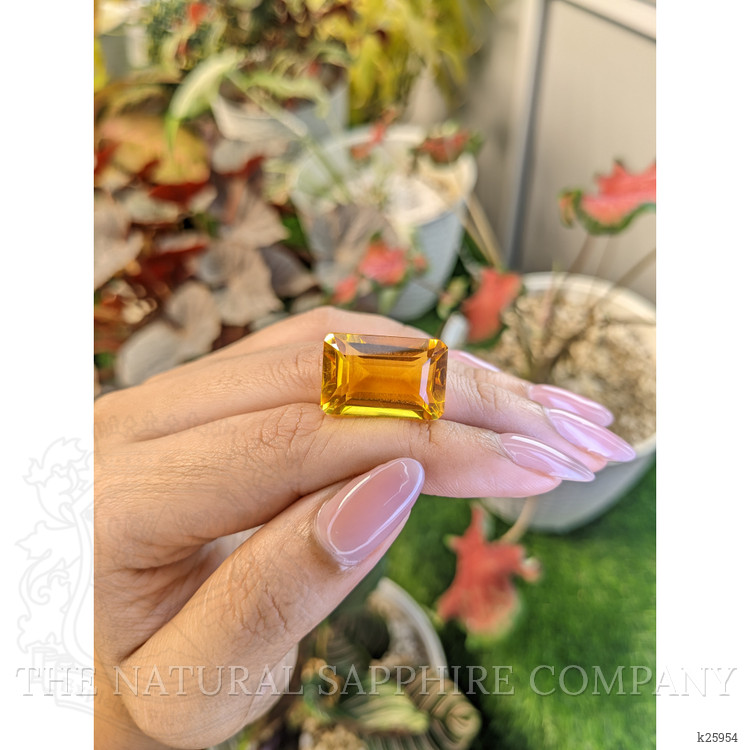 21.48 Ct. Yellowish Orange Citrine from Ceylon (Sri Lanka)