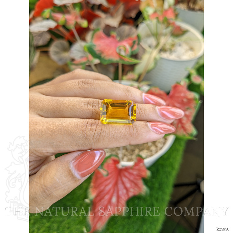 16.98 Ct. Yellowish Orange Citrine from Ceylon (Sri Lanka)