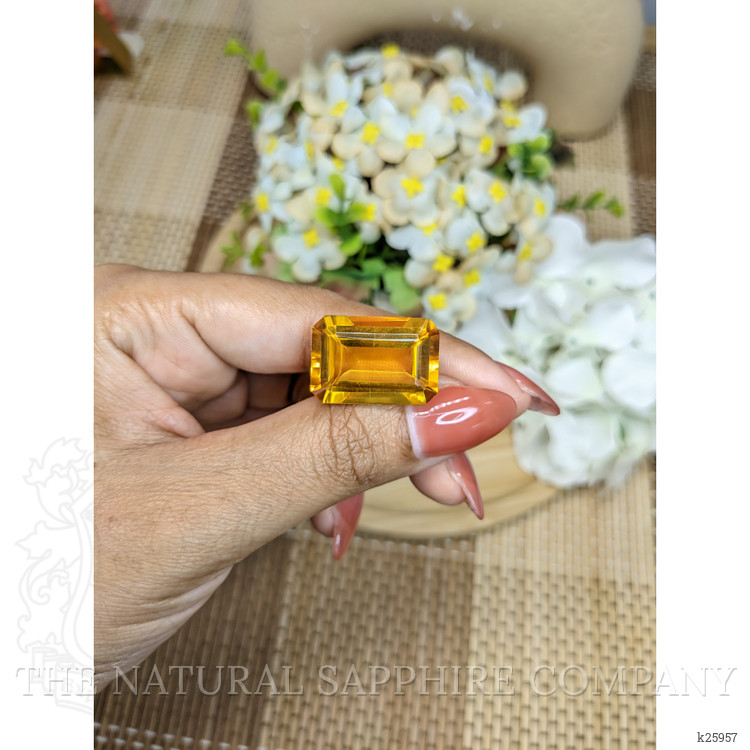 20.63 Ct. Yellowish Orange Citrine from Ceylon (Sri Lanka)