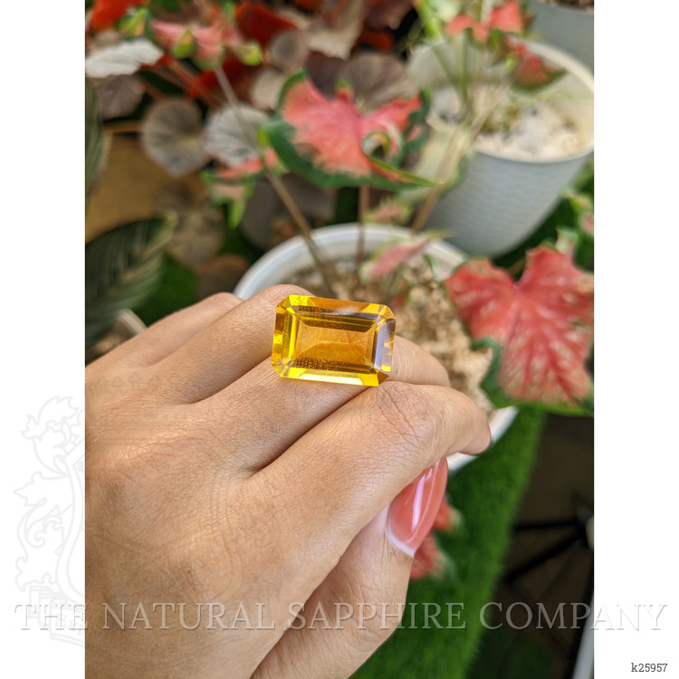 20.63 Ct. Yellowish Orange Citrine from Ceylon (Sri Lanka)