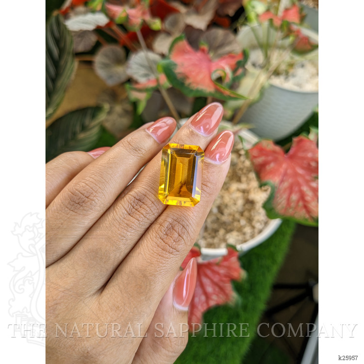 20.63 Ct. Yellowish Orange Citrine from Ceylon (Sri Lanka)