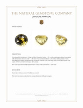 1.25 Ct. Yellow Tourmaline from Ceylon (Sri Lanka) Appraisal