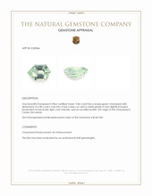 0.86 Ct. Green Chrysoberyl from Ceylon (Sri Lanka) Appraisal