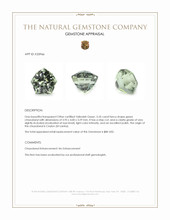 0.35 Ct. Green Chrysoberyl from Ceylon (Sri Lanka) Appraisal
