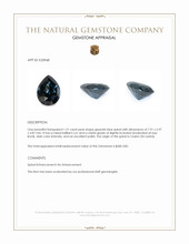 1.21 Ct. Greenish Blue Spinel from Ceylon (Sri Lanka) Appraisal