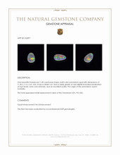 1.28 Ct. Multi Color Semi-Black Opal from Australia Appraisal