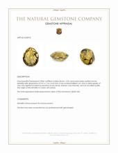 2.50 Ct. Golden Brown Sinhalite from Ceylon (Sri Lanka) Appraisal