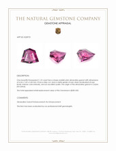 1.25 Ct. Reddish Pink Almandine Garnet from Ceylon (Sri Lanka) Appraisal