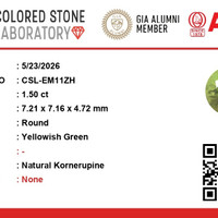 1.49 Ct. Green Kornerupine from Ceylon (Sri Lanka) Scan Report