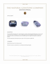2.01 Ct. Violet Spinel from Ceylon (Sri Lanka) Appraisal