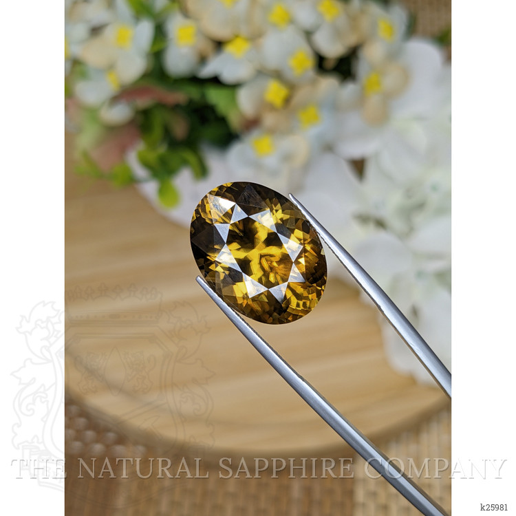20.89 Ct. Golden Brown Sinhalite from Ceylon (Sri Lanka)