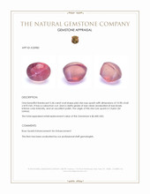 5.46 Ct. Pink Star Rose Quartz from Ceylon (Sri Lanka) Appraisal