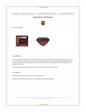 0.46 Ct. Red Rhodolite Garnet from Ceylon (Sri Lanka) Appraisal