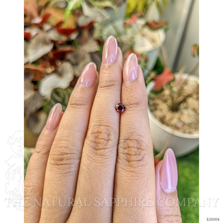 0.61 Ct. Red Rhodolite Garnet from Ceylon (Sri Lanka)