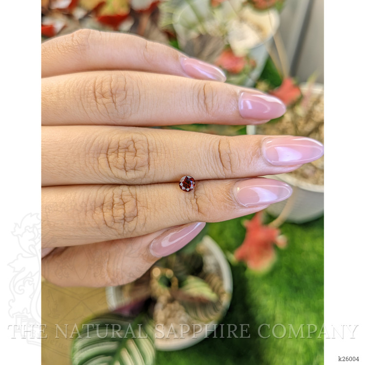 0.61 Ct. Red Rhodolite Garnet from Ceylon (Sri Lanka)