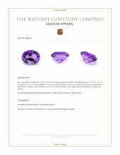 9.18 Ct. Purple Amethyst from Ceylon (Sri Lanka) Appraisal