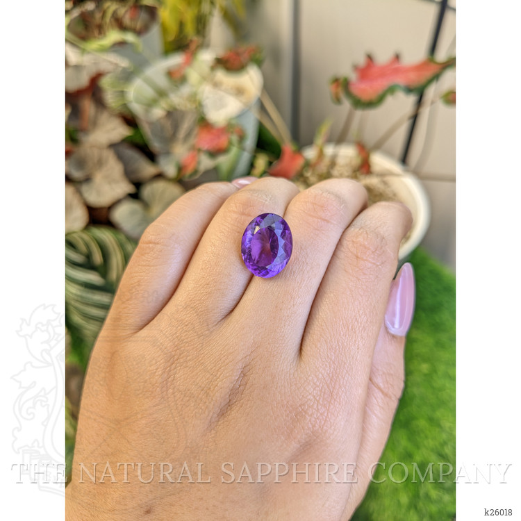 9.18 Ct. Purple Amethyst from Ceylon (Sri Lanka)