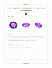 6.28 Ct. Purple Amethyst from Ceylon (Sri Lanka) Appraisal